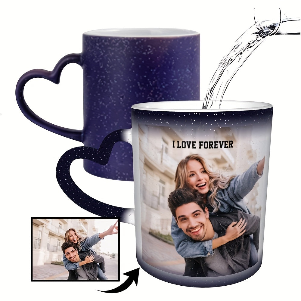 Tazza Magica Personalizzata con Foto - Tazza Ceramica Termosensibile che Cambia Colore