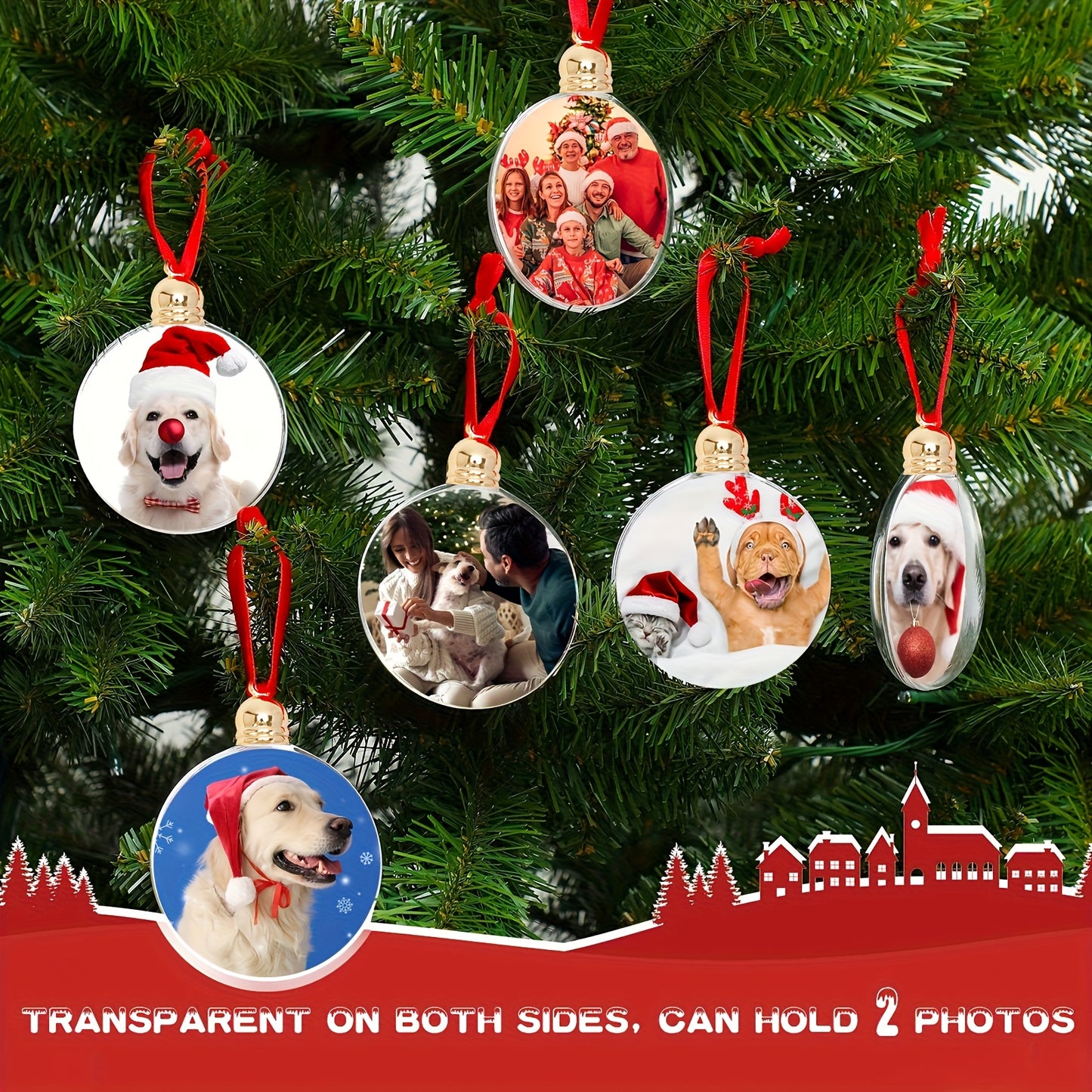 Palline di Natale Personalizzate con Foto 12/24 PZ