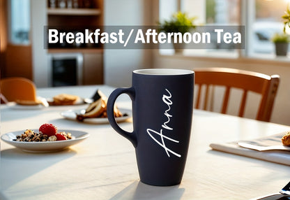 Tazza Personalizzabile con Nome Isolata in Ceramica Riutilizzabile per Caffè, Tè e Bevande Calde e Fredde  Regalo Unico