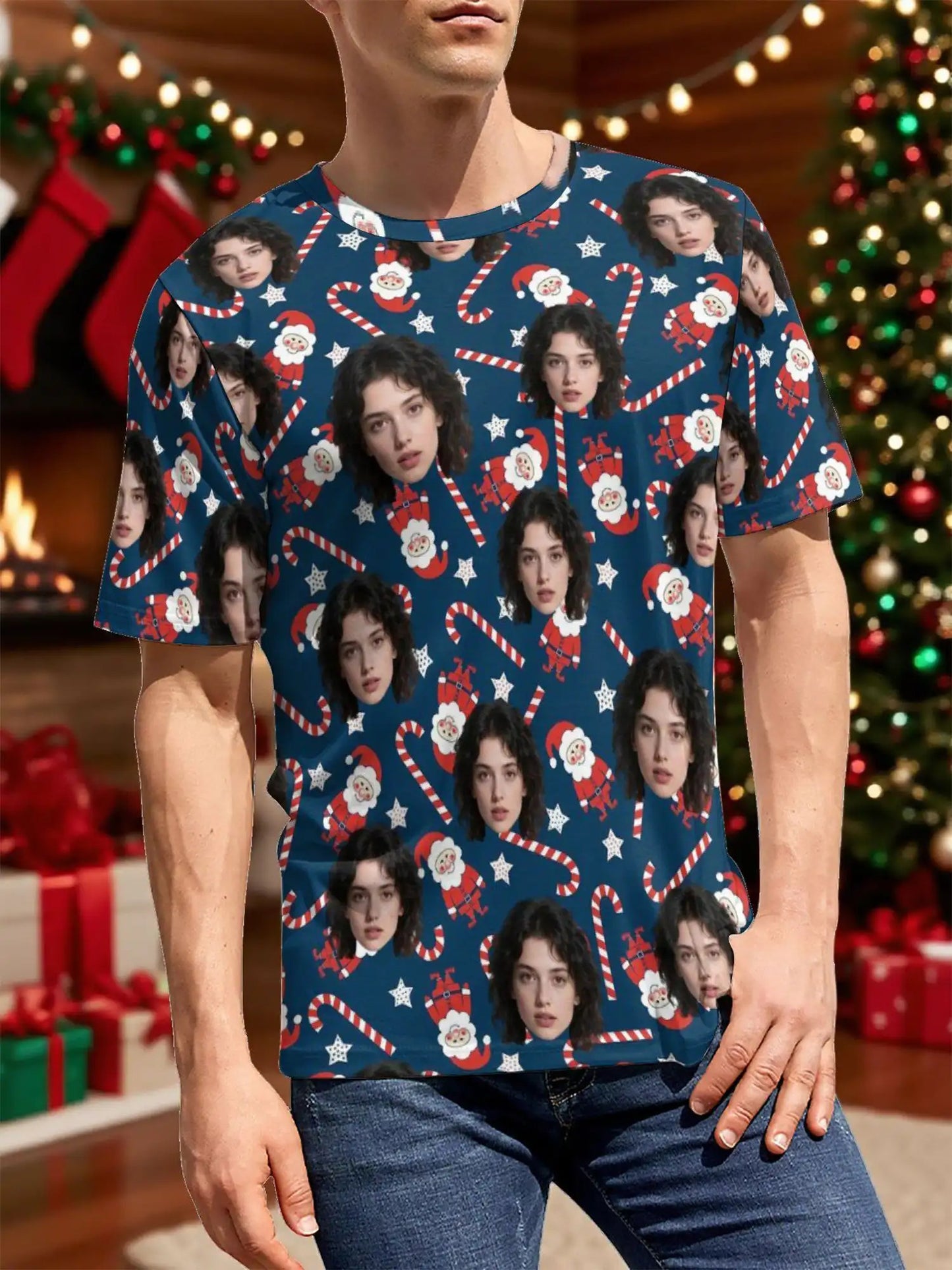 Maglietta di Natale Personalizzata da Uomo 🎅