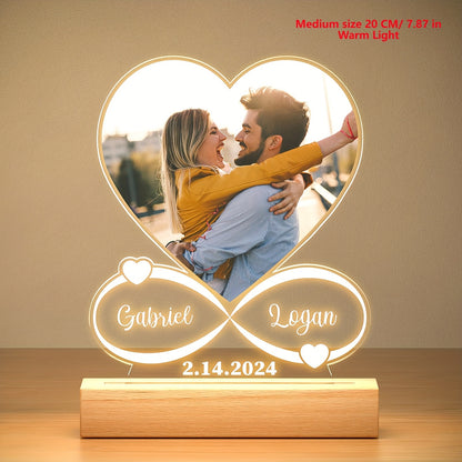 Cornice Foto Personalizzata con Luce LED a 7 Colori