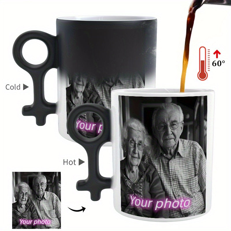 Tazza Magica Personalizzata con Foto Manico a Cuore