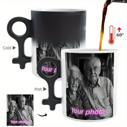 Tazza Magica Personalizzata con Foto Manico a Cuore