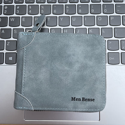 Personalized Men'S Wallet Photo Engraving Custom Faux Leather Zipper Wallet Fashionable Minimalist Suitable for Father, Boyfriend, Husband Gift Holiday Present