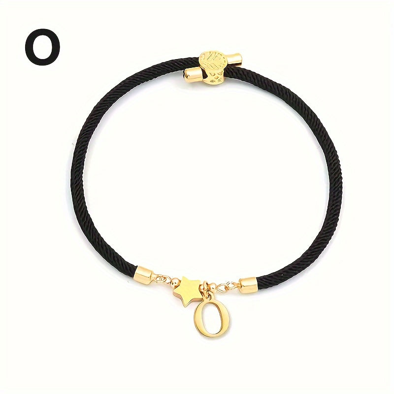 Braccialetto Regolabile con Lettere e Pendente Stella