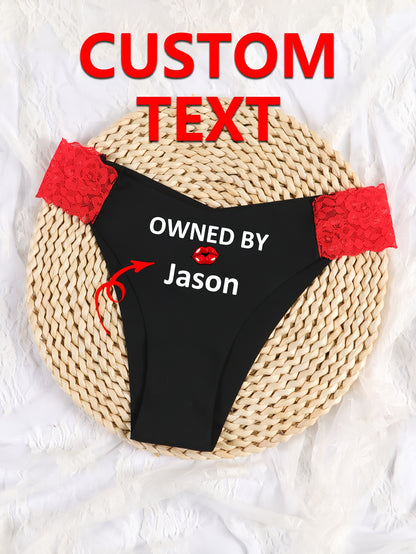 Mutandine in Pizzo Personalizzate per Donna con Testo