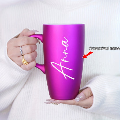 Tazza Personalizzabile con Nome Isolata in Ceramica Riutilizzabile per Caffè, Tè e Bevande Calde e Fredde  Regalo Unico