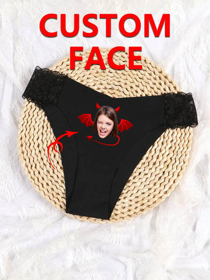 Mutandine in Pizzo Personalizzate per Donna - Design Foto Personalizzato