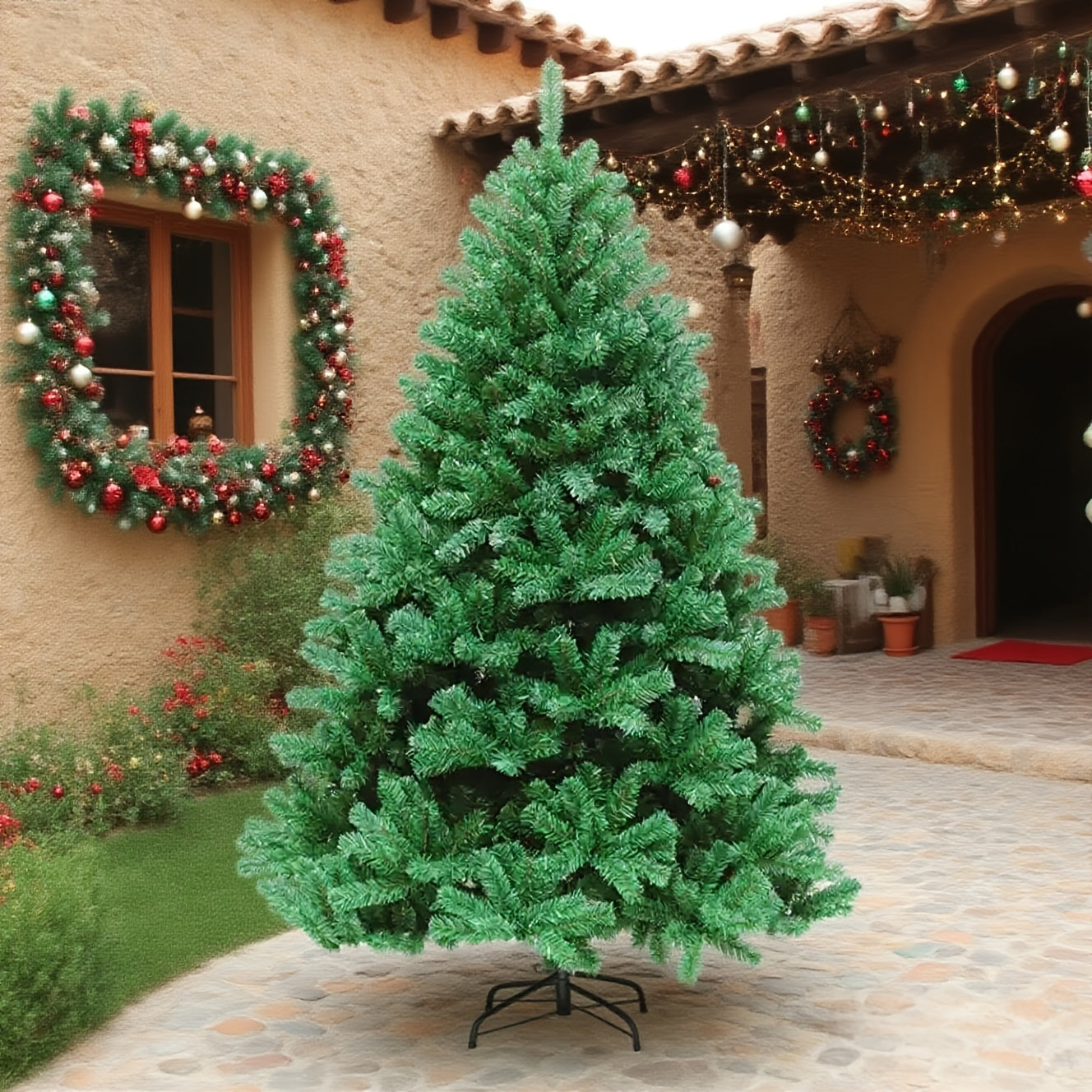 24 Solar Terms Universal New Style Luxury Wide Encryption Simulation V-Shaped Branches Christmas Tree Christmas Decoration Green General Tree