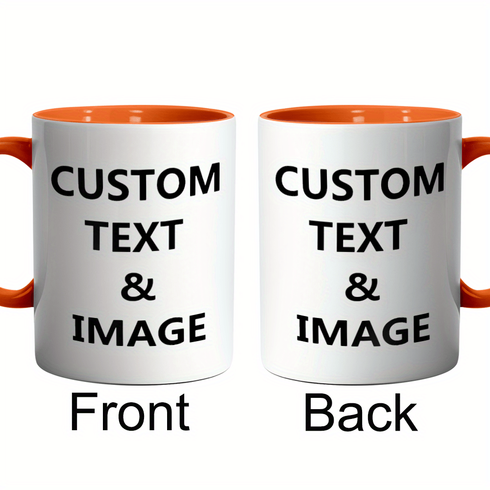 Tazza Personalizzata con Foto - Design a Doppia Faccia, Aggiungi le Tue Foto, Loghi e Testo