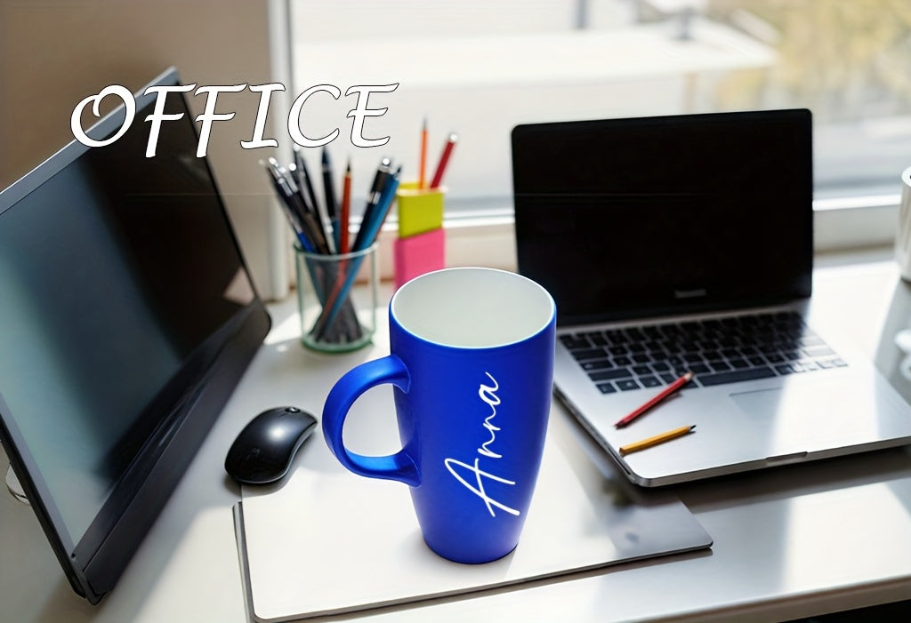 Tazza Personalizzabile con Nome Isolata in Ceramica Riutilizzabile per Caffè, Tè e Bevande Calde e Fredde  Regalo Unico