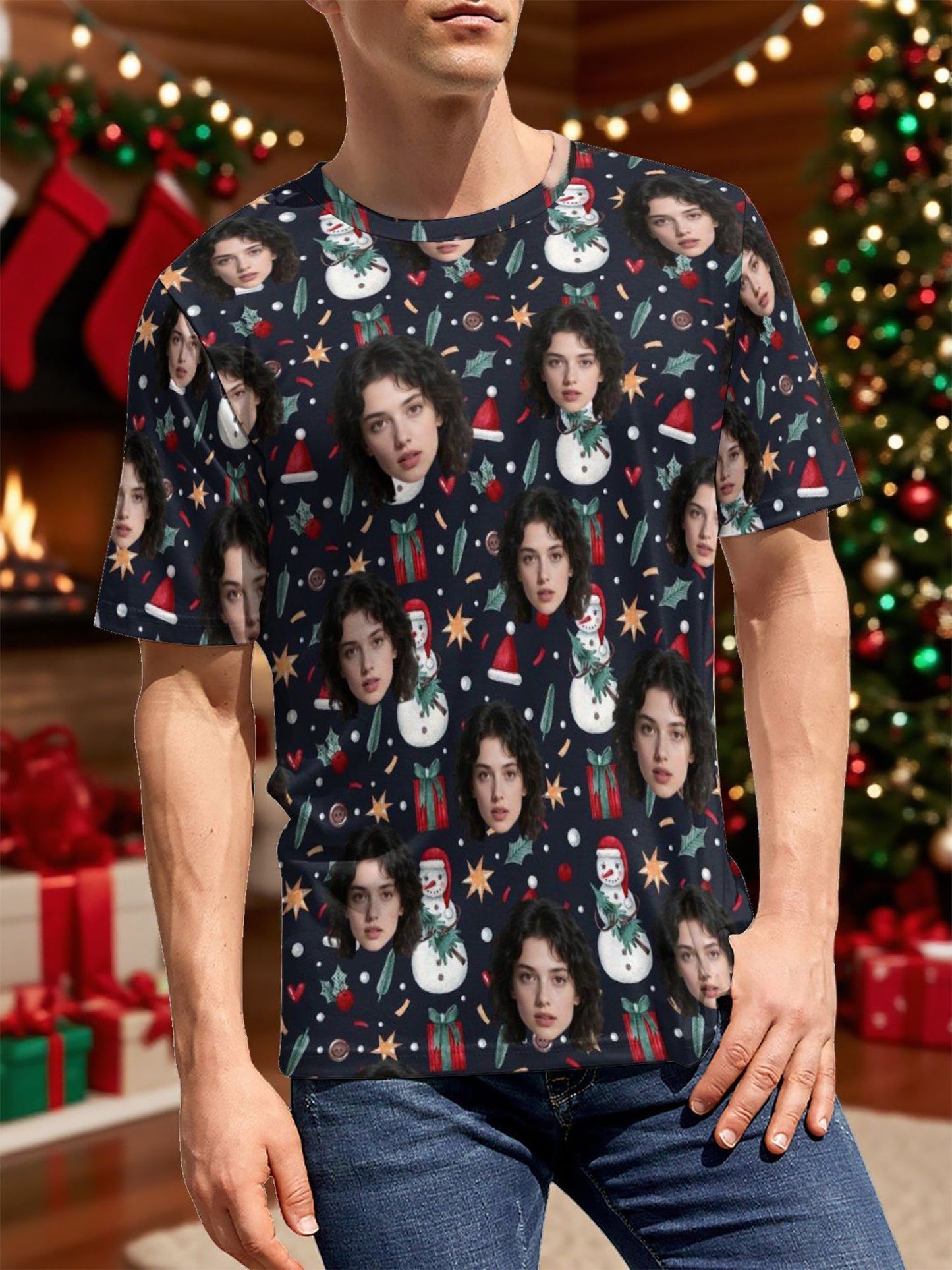 Maglietta di Natale Personalizzata da Uomo 🎅