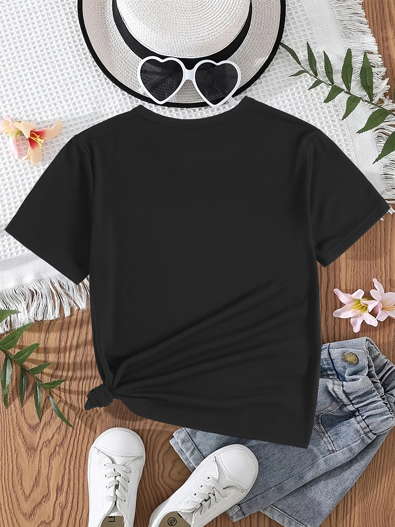 Maglietta Natalizia Nera per Bambini con Nome Albero di Natale