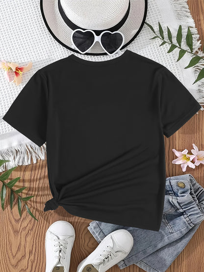 Maglietta Natalizia Nera per Bambini con Nome Albero di Natale